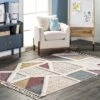 Gillian Mosaic High/Low Kids Tassel Area Rug