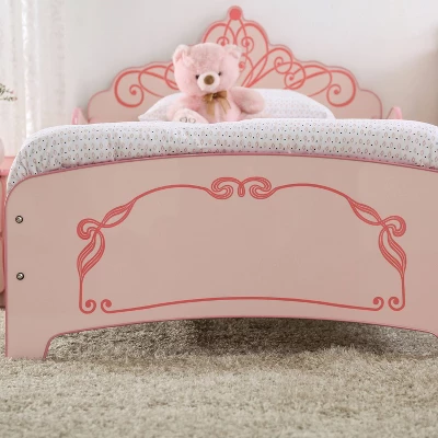 Twin Nemma Princess Crown Twin Bed Pink - Homes: Inside + Out - Image 3