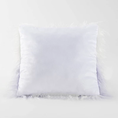Teen Luxe Ombre Long Hair Throw Pillow White/Purple - Makers Collective