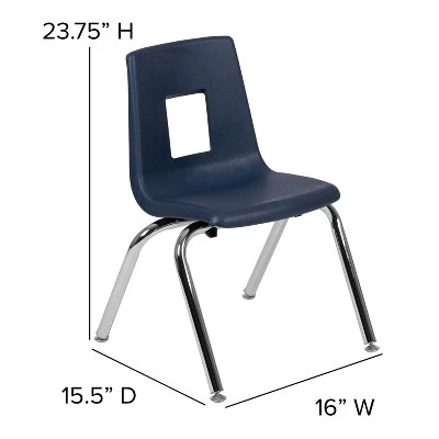 Flash Furniture Advantage Student Stack School Chair - 14-inch - Image 5
