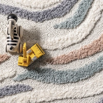 NuLOOM Adette Abstract Swirl Kids Tassel Area Rug - Image 5
