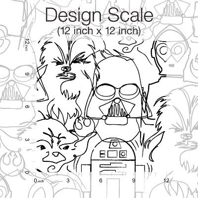 Star Wars Saga Line Sketches Peel And Stick Wallpaper Gray - RoomMates - Image 6