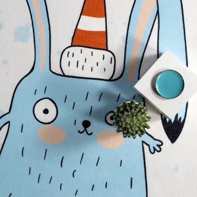 NuLOOM Eowyn Modern Rabbit Machine Washable Kids Area Rug - Image 5