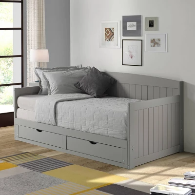 King Harmony Daybed With Conversion Dove Gray - Alaterre Furniture - Image 9