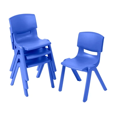 ECR4Kids Plastic School Stack Chair For Indoors And Outdoors, 14in Seat Height, 4-Pack - Image 9