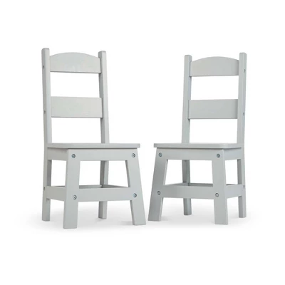 Melissa & Doug Wooden Chair Pair - Gray - Image 7