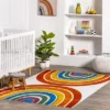 NuLOOM Classic Double Rainbow Machine Washable Kids Area Rug