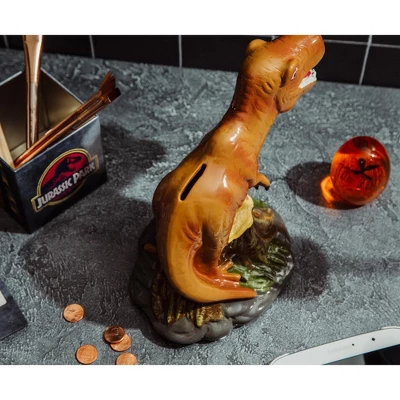 Silver Buffalo Jurassic World T-Rex 6-Inch Ceramic Sculpted Coin Bank Storage - Image 4