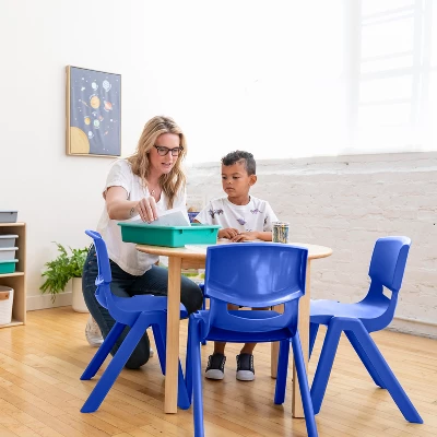 ECR4Kids Plastic School Stack Chair For Indoors And Outdoors, 14in Seat Height, 4-Pack - Image 3