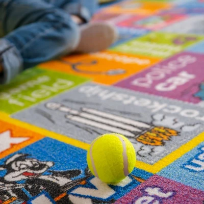 KC CUBS | Looney Tunes Boy & Girl Kids ABC Alphabet, Jobs & Objects Educational Learning & Play Nursery Bedroom Classroom Rug Carpet - Image 5