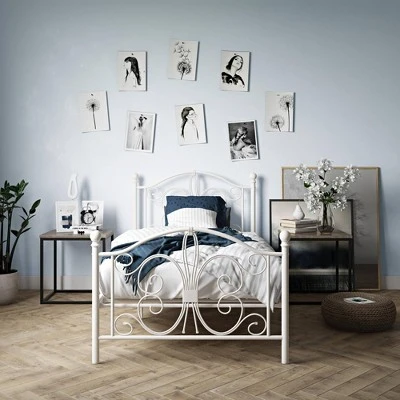 Twin Kids' Bombay Metal Bed White - Room & Joy - Image 4