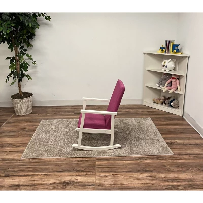 Kids' Rocking Chair With Fully Upholstered And Seat Back Pink - Gift Mark - Image 3