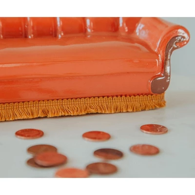 Silver Buffalo Friends Central Perk Orange Couch Figural Coin Bank Storage | Toynk Exclusive - Image 4