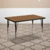 Flash Furniture 30''W X 48''L Rectangular Thermal Laminate Activity Table - Standard Height Adjustable Legs