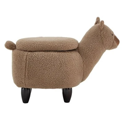 Anders Llama Storage Ottoman Brown - Inspire Q - Image 6