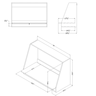 Interface Wall Mount Desk Pure White - South Shore - Image 6