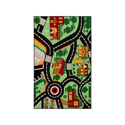 City Cruising Non-Slip Kids Playroom Decor Washable Indoor Area Rug By Blue Nile Mills - Image 9