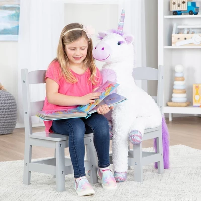 Melissa & Doug Wooden Chair Pair - Gray - Image 5