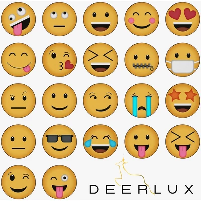 Deerlux Emoji Style Round Funny Smiley Face Kids Area Rug, Laughing Emoji Rug - Image 3