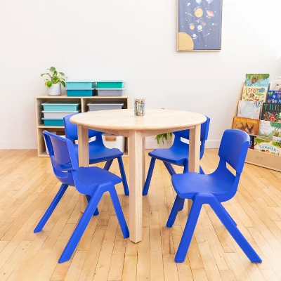 ECR4Kids Plastic School Stack Chair For Indoors And Outdoors, 14in Seat Height, 4-Pack - Image 2