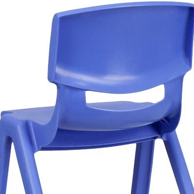 Emma And Oliver 5 Pack Plastic Stackable School Chair With 13.25" Seat Height - Image 5