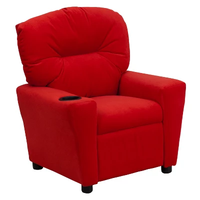 Emma And Oliver Contemporary Kids Recliner With Cup Holder - Image 18