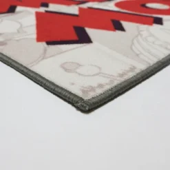 Disney Mickey Mouse Red Rug (4'6"x6'6")