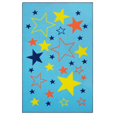 All Star Non-Slip Kids Playroom Decor Washable Indoor Area Rug By Blue Nile Mills - Image 6