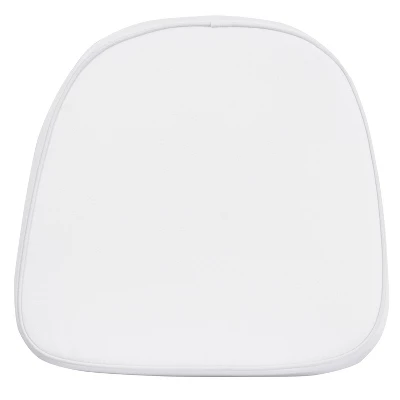 Emma And Oliver Indoor Kids Soft White Fabric Chiavari/Dining Chair Cushion