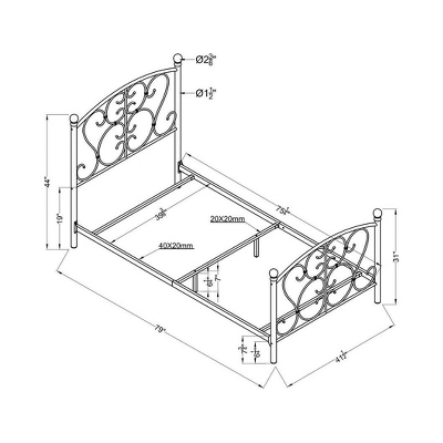 HOMES: Inside + Out Twin Allen Kids' Metal Bed - IoHOMES - Image 3
