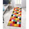 Well Woven Modern Squares Multi Geometric Bright Kids Room Area Rug