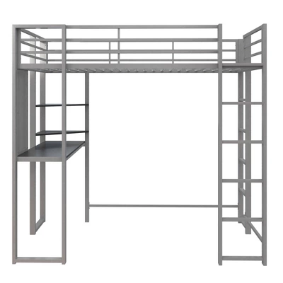 Twin Adele Loft Bed With Desk Silver - Room & Joy - Image 5