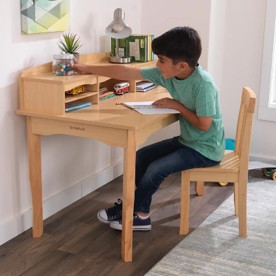 KidKraft Avalon Desk With Hutch And Chair Natural