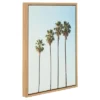 Palm Trees Framed Canvas Art Natural (24"x18") - Uniek