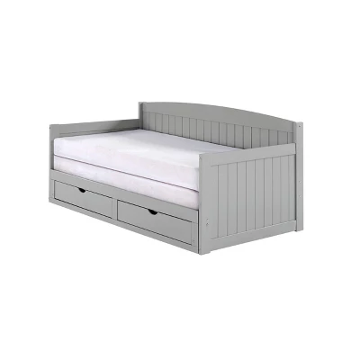 King Harmony Daybed With Conversion Dove Gray - Alaterre Furniture