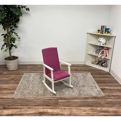 Kids' Rocking Chair With Fully Upholstered And Seat Back Pink - Gift Mark - Image 2