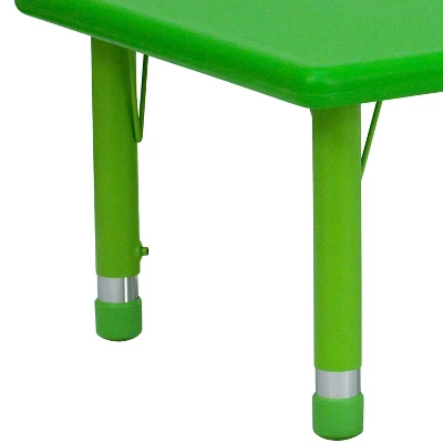 Emma And Oliver 24"W X 48"L Rectangular Plastic Height Adjustable Activity Table - Image 6
