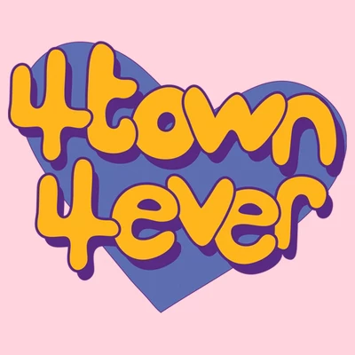 Junior's Turning Red 4Town 4Eva Heart T-Shirt