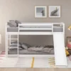 Twin Over Twin Bunk Bed With Convertible Slide And Ladder - ModernLuxe
