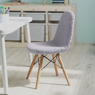 Merrick Lane Children's Lyon Faux Shearling Accent Chair, Modern Accent Chair For Bedroom, Entryway, And Living Room - Image 2