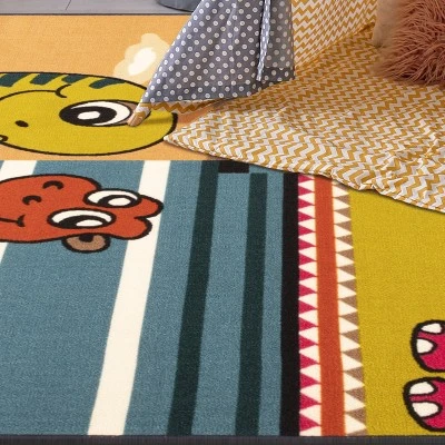 Dinoventure Dinosaurs Non-Slip Kids Playroom Decor Washable Indoor Area Rug By Blue Nile Mills - Image 6