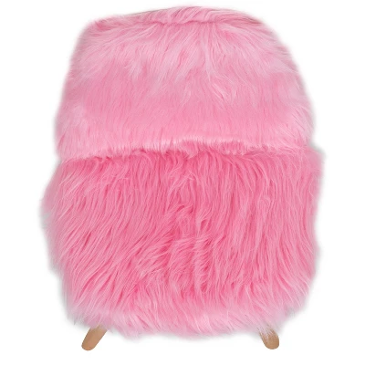 Emma And Oliver Kids Shaggy Dog Accent Chair - Desk Chair - Playroom Chair - Image 6