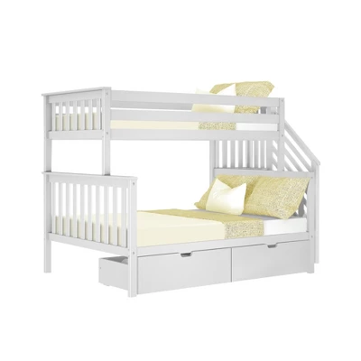 Max & Lily Twin Over Full Staircase Bunk Bed With Storage Drawers - Image 7