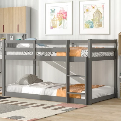 Twin Size Loft Bed With Safety Rail And Ladder-ModernLuxe