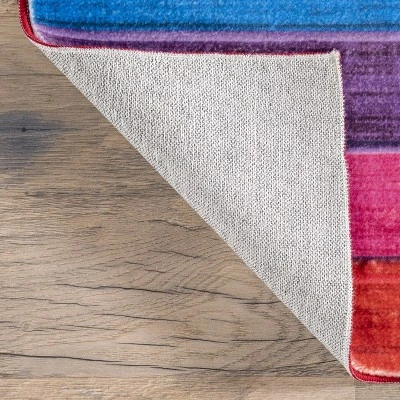 NuLOOM Henriette Rainbow Machine Washable Kids Area Rug - Image 6