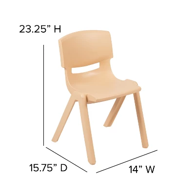Flash Furniture 2 Pack Plastic Stackable School Chair With 13.25" Seat Height - Image 4