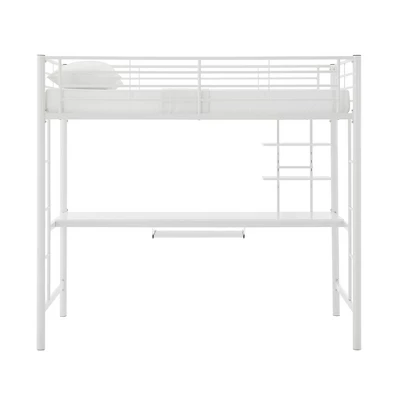 Full Analise Metal Loft Bed With Wood Desk - Saracina Home - Image 7