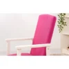 Kids' Rocking Chair With Fully Upholstered And Seat Back Pink - Gift Mark