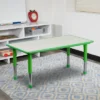 Flash Furniture 23.625"W X 47.25"L Rectangular Plastic Height Adjustable Activity Table