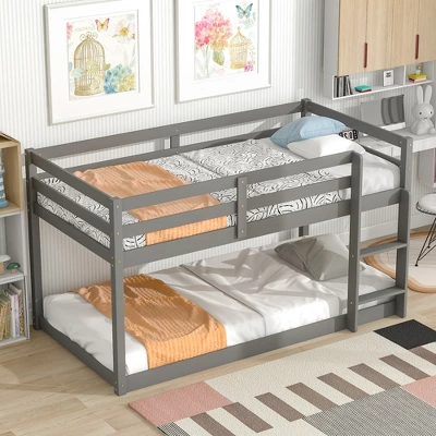 Twin Size Loft Bed With Safety Rail And Ladder-ModernLuxe - Image 2